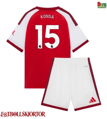Arsenal Ezri Konsa #15 Hemmakläder Barn 2026-27 Kortärmad (+ Korta byxor)
